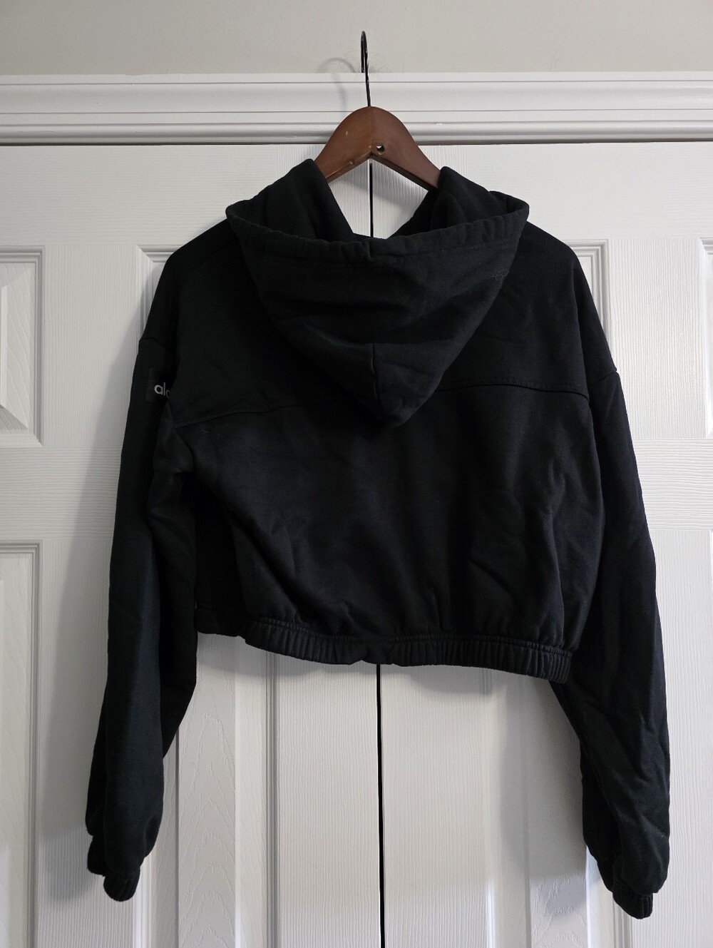 ALO Yoga Refresh Stadium Half Zip Hoodie Black Women's Size Small - Picture 3 of 5